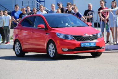 Yoshkar-Ola, Rusya, Haziran 02, 2019: Araba ve motor sergisi