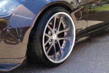 Yoshkar-Ola, Rusya, 02 Haziran 2019: oto ve Motosiklet Fuarı