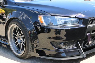 Yoshkar-Ola, Rusya, 02 Haziran 2019: oto ve Motosiklet Fuarı