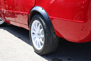 Yoshkar-Ola, Rusya, 02 Haziran 2019: oto ve Motosiklet Fuarı