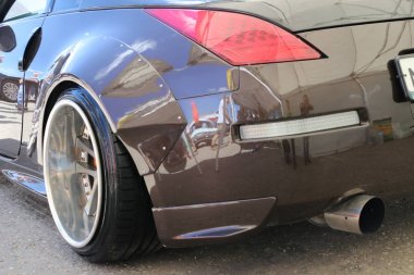 Yoshkar-Ola, Rusya, 02 Haziran 2019: oto ve Motosiklet Fuarı