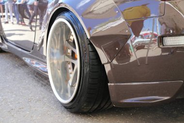 Yoshkar-Ola, Rusya, 02 Haziran 2019: oto ve Motosiklet Fuarı