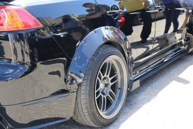 Yoshkar-Ola, Rusya, 02 Haziran 2019: oto ve Motosiklet Fuarı