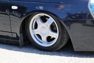 Yoshkar-Ola, Rusya, 02 Haziran 2019: oto ve Motosiklet Fuarı