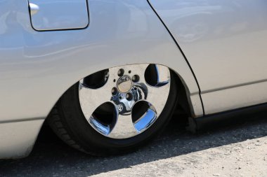 Yoshkar-Ola, Rusya, 02 Haziran 2019: oto ve Motosiklet Fuarı