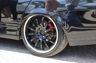 Yoshkar-Ola, Rusya, 02 Haziran 2019: oto ve Motosiklet Fuarı