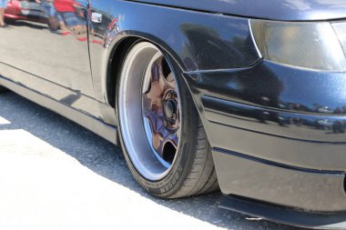 Yoshkar-Ola, Rusya, 02 Haziran 2019: oto ve Motosiklet Fuarı