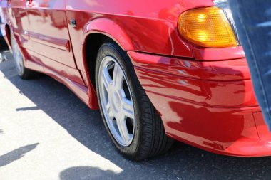 Yoshkar-Ola, Rusya, 02 Haziran 2019: oto ve Motosiklet Fuarı