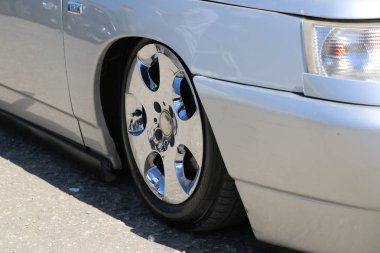 Yoshkar-Ola, Rusya, 02 Haziran 2019: oto ve Motosiklet Fuarı