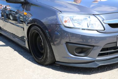 Yoshkar-Ola, Rusya, 02 Haziran 2019: oto ve Motosiklet Fuarı