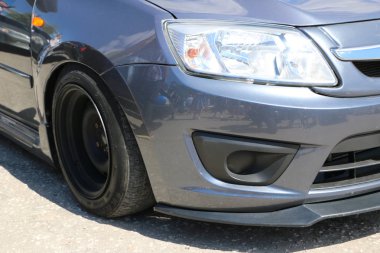 Yoshkar-Ola, Rusya, 02 Haziran 2019: oto ve Motosiklet Fuarı