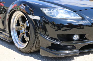 Yoshkar-Ola, Rusya, 02 Haziran 2019: oto ve Motosiklet Fuarı