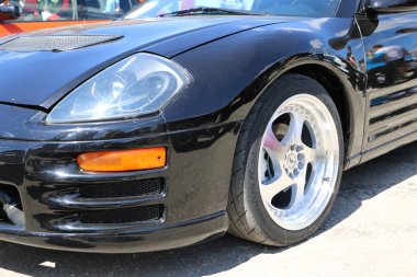 Yoshkar-Ola, Rusya, 02 Haziran 2019: oto ve Motosiklet Fuarı