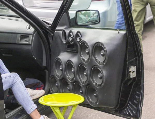 Yoshkar-Ola, Rusya, 10 Ağustos 2019: Şehir gününe adanmış Autosound Festivali — Stok fotoğraf