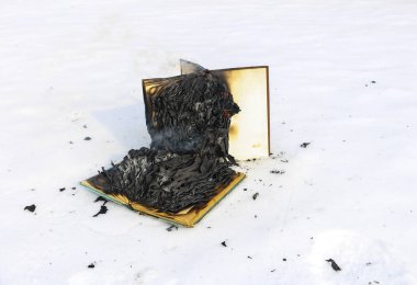 kar kitap yakma. sayfaları'deki kitap yazma ile parlak alev açın..