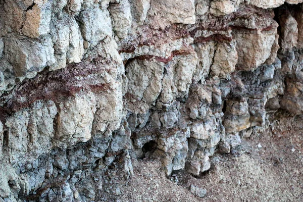 Texturen Van Verschillende Kleilagen Ondergronds Kleigroeve Geologische Studie Van Bodem — Stockfoto