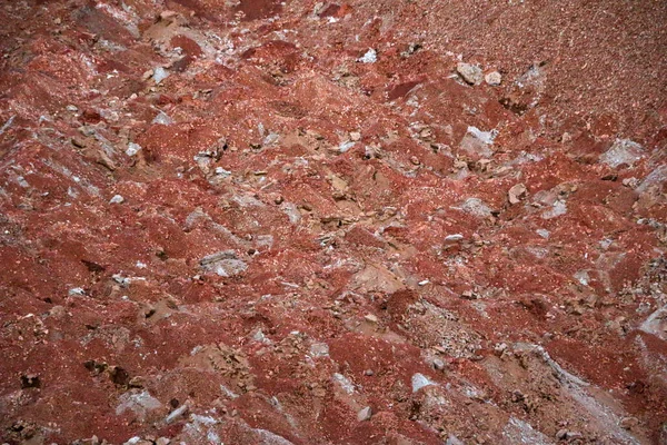 Különböző Agyagrétegek Textúrái Föld Alatt Agyagbányában Talaj Geológiai Tanulmányozása Után — Stock Fotó