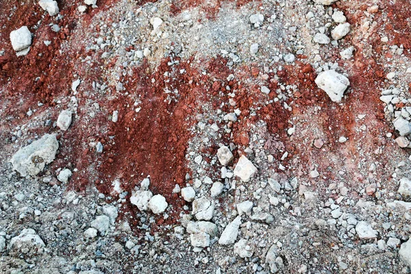 Texturer Olika Lerlager Jord Lerbrott Efter Geologiska Studier Jorden Färgade — Stockfoto