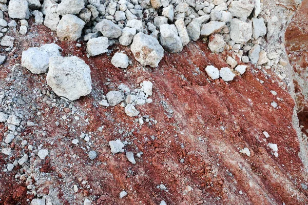 Textures Various Clay Layers Underground Clay Quarry Geological Study Soil — Stock Photo, Image