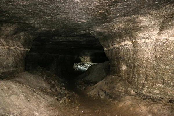 Galerias Abandonadas Velhas Adits Para Extração Processamento Pedra Natural Caverna — Fotografia de Stock