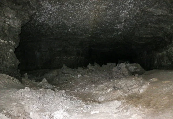 Old Abandoned Galleries Adits Extraction Processing Natural Stone Gypsum Cave — Stock Photo, Image