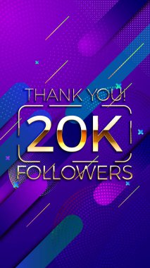 Teşekkür ederim takipçileri sosyal medya arka plan. Altın metin ile dinamik duvar kağıdı. SMM iş tasarım şablonu. Vektör çizim.