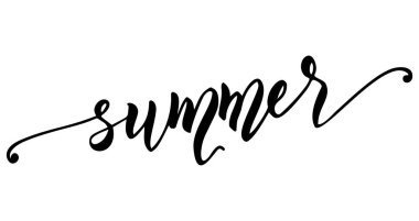 Merhaba Bahar, yaz, Sonbahar, kış. Tasarım yazı vektör elle çizilmiş.