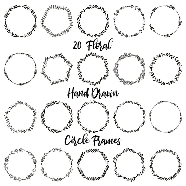 Çiçek çerçevesi ya da Monogram El Çizimi Elementi. Düğün Davetiyeleri, Tebrik Kartı veya Menü için Çizgi Bölümleri Çizelgesi. 