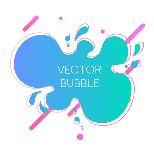 Forme liquide astratte fluide vettoriale Modello di design colorato. Speech Bubble for Advertising Testo, Brochure, Banner, Web Template. Progettazione astratta moderna di affari . — Vettoriale Stock