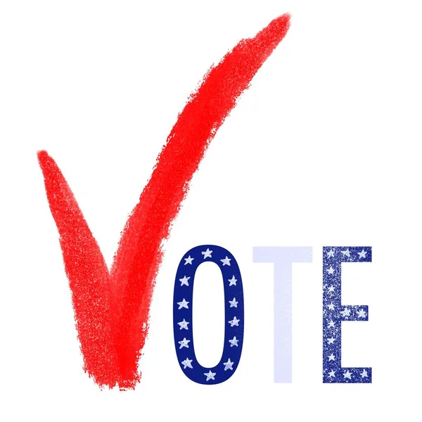 Omröstning 2020 Val USA Skriv ut mall. Röstningstrend T-shirt Design. — Stockfoto