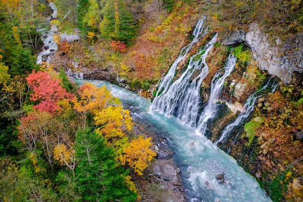 Shirahige Waterfall Fall Autumn Season Hokkaido Japan — Stock Photo, Image
