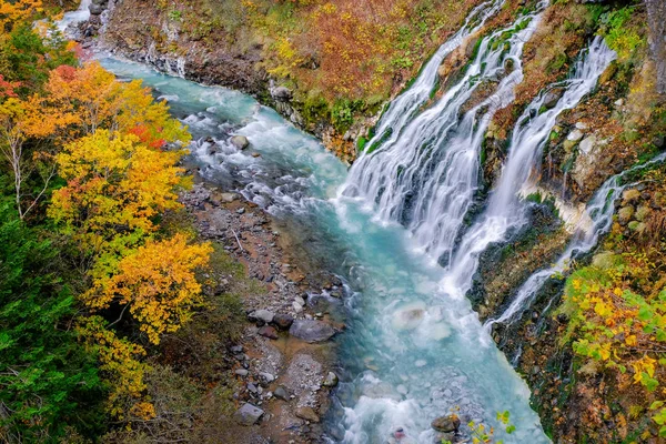 Shirahige Waterfall Fall Autumn Season Hokkaido Japan — Stock Photo, Image