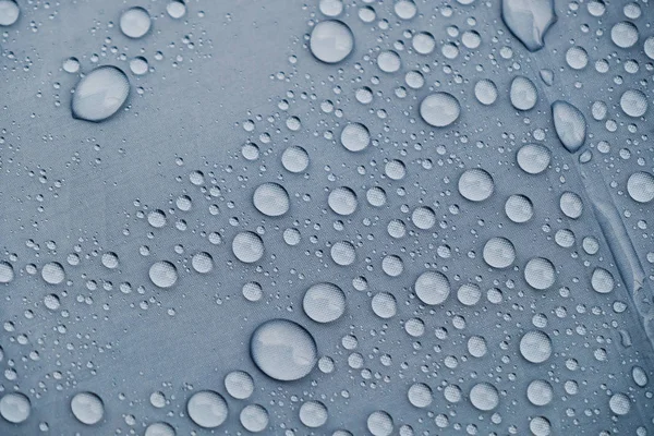 Gocce Acqua Texture Sfondo Primo Piano Raindrops Umbrella Protezione Contro — Foto Stock
