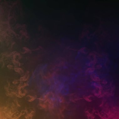 Karanlıktaki Renkli Duman. Soyut Arkaplan