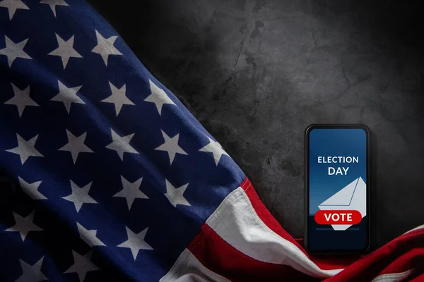 미국의 선거일 Election Day 미국의 선거이다 온라인 Vote Show Mobile — 스톡 사진