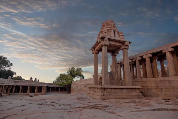 Leepaskhi Храм Лучшем Виде Время Заката Красивым Пейзажем — стоковое фото