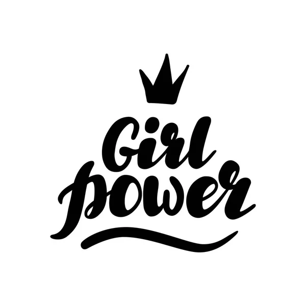 Letras escritas a mano Girl Power illustration — Archivo Imágenes Vectoriales