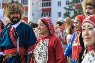 Ufa, Rusya - 12 Haziran 2019: halk