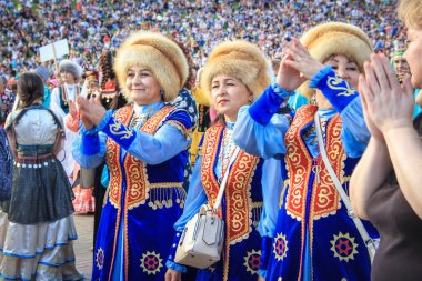 Ufa, Rusya - 12 Haziran 2019: halk