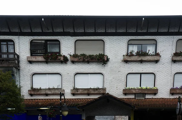 colonial german white bricks architecture building city Gramado Brazil