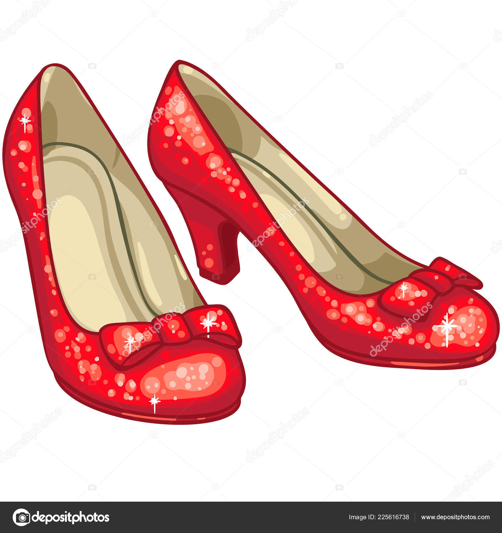 Red Slippers Ruby Sparkly Glitter 