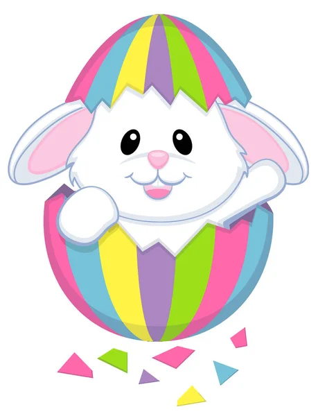 easter bunny inside egg season holiday illustration