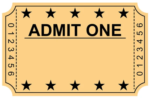 admit one ticket entrance vintage show cinema festival illustration