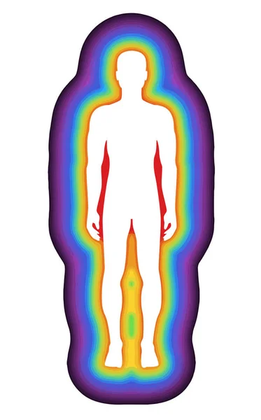 human body aura energy chakra illustration spirituality
