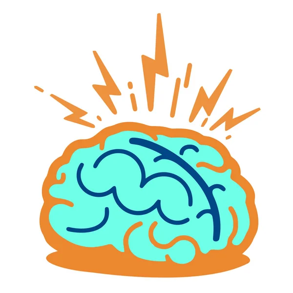 human brain science organ mental power wisdom illustration