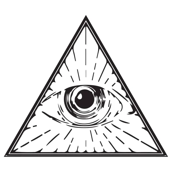 eye of providence illuminati freemasonry triangle power illustration