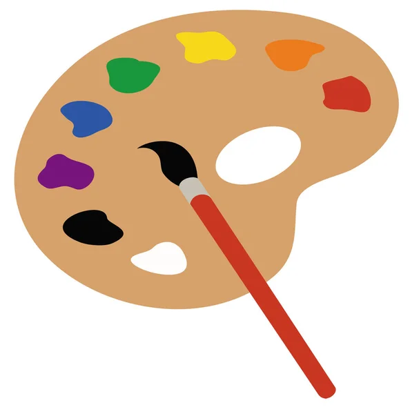 paintbrush palette  color wooden illustration artistic