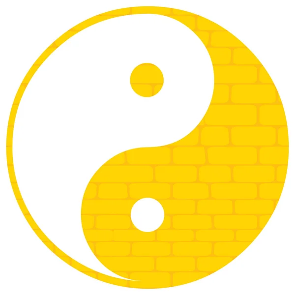 yin yang chinese illustration feng shui balance zen silhouette taoism lucky yellow bricks