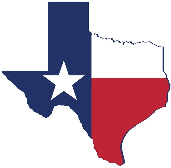 texas flag state map border illustration
