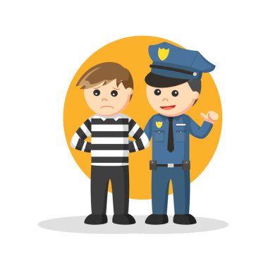 Yakalanan Hırsız iş bilgisi vektör illüstrasyon